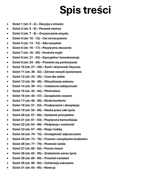Metamorfoza w 31 dni: Twój Przewodnik do Lepszego Życia